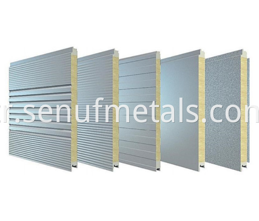 50 150mm Thickness Rockwool Sandwich Panel For Metal Wall Cladding System2